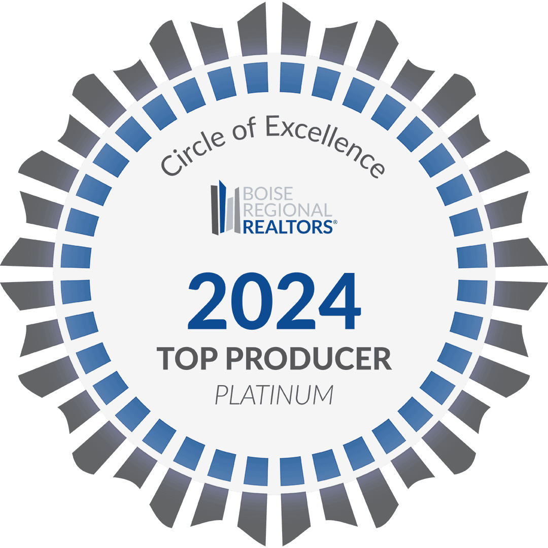 Circle of Excellence Boise Regional Realtors 2024 Top Producer Platinum award
