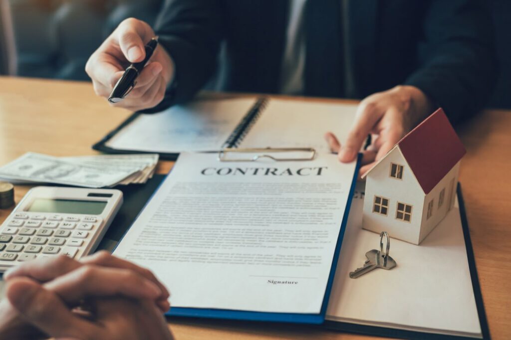 An Idaho real estate contract showing a counter offer being signed.